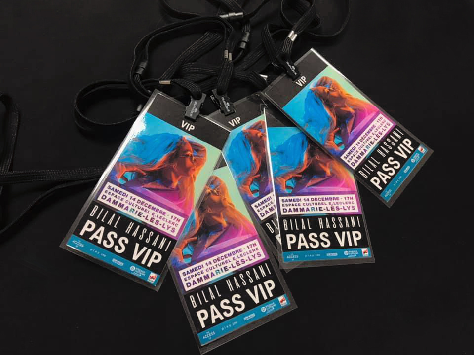 Badges VIP dédicace - E.Leclerc Dammarie lès Lys