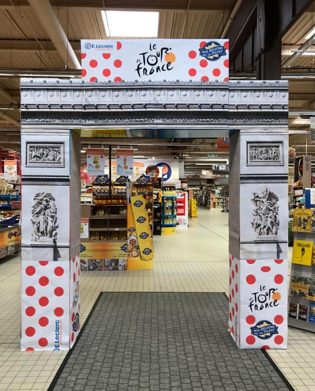 Habillage Tours de France - E.Leclerc Dammarie lès Lys