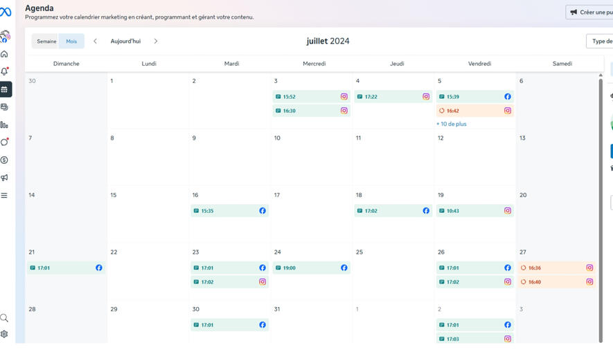 Calendrier éditorial